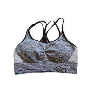Calvin Klein‎ Racerback Gray Sports Bra Women's Size Small